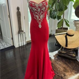 Jovani never worn size 00 red gown